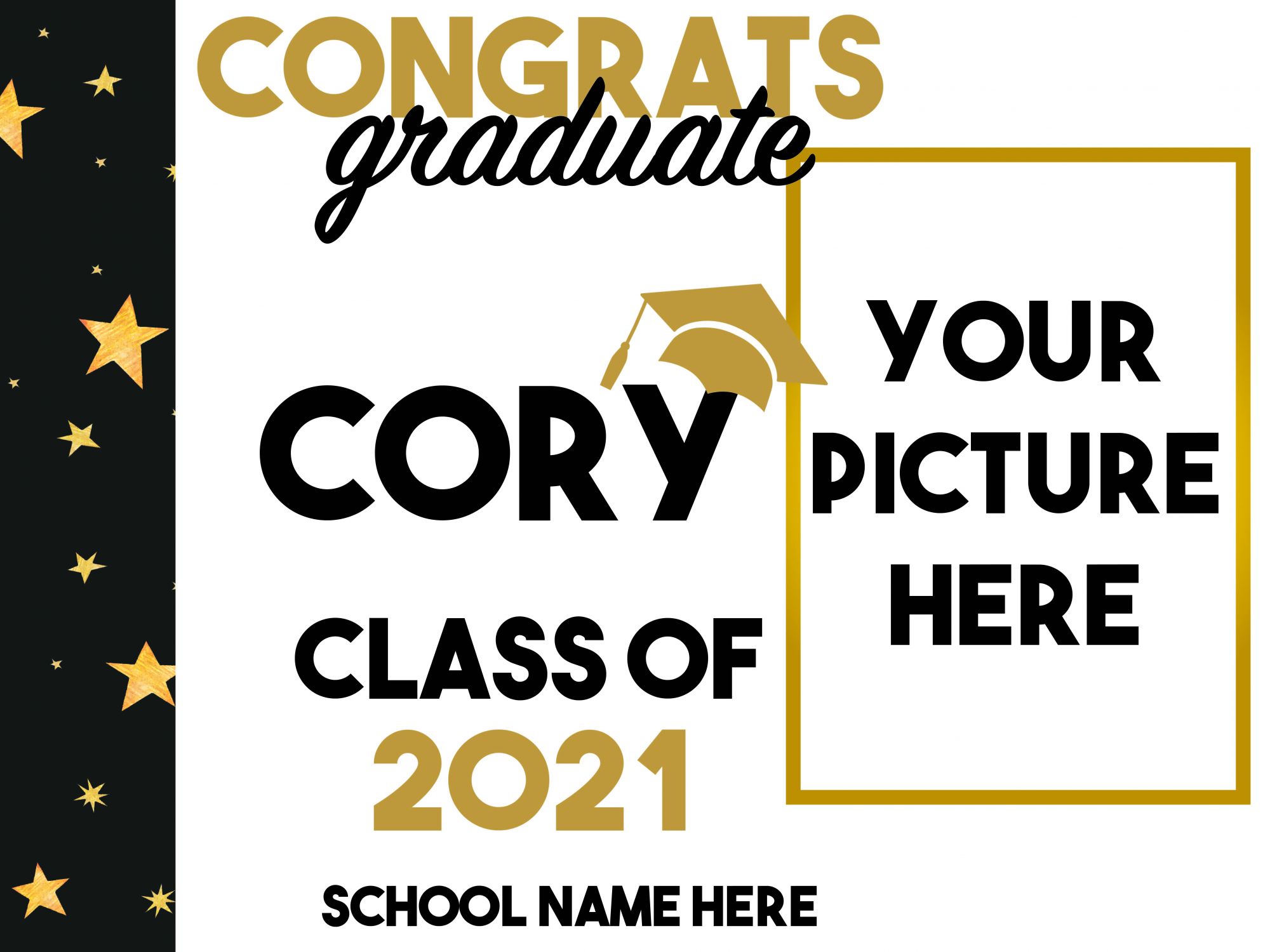 Customizable Graduation Sign