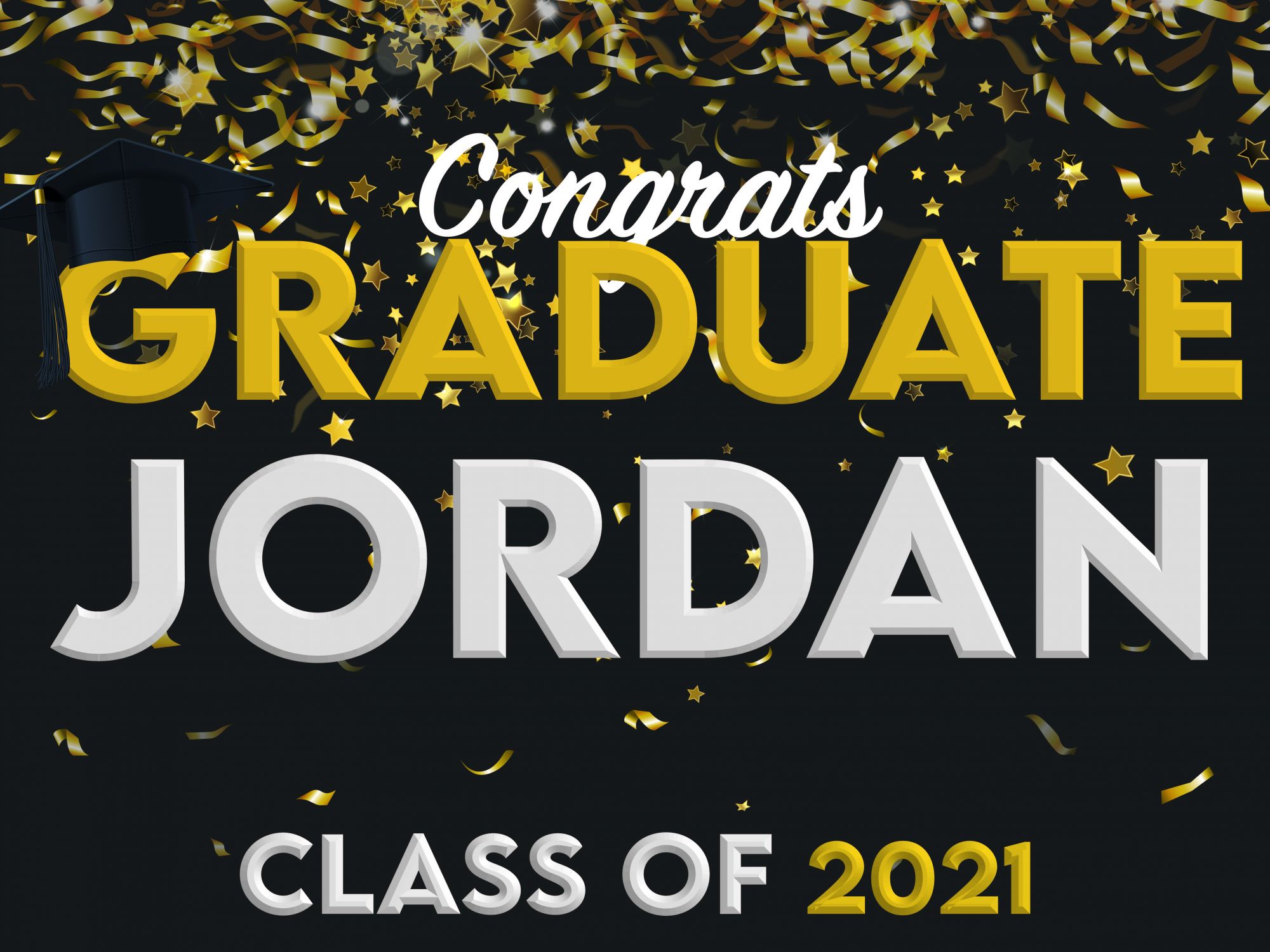 Customizable Graduation Sign