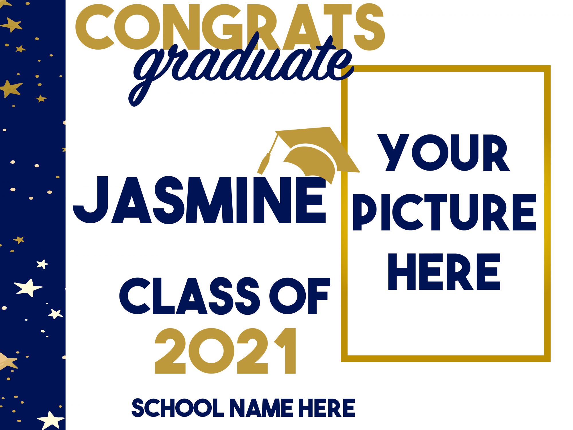 Customizable Graduation Sign